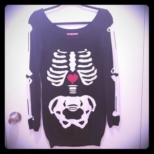Betsey Johnson skeleton sweater dress